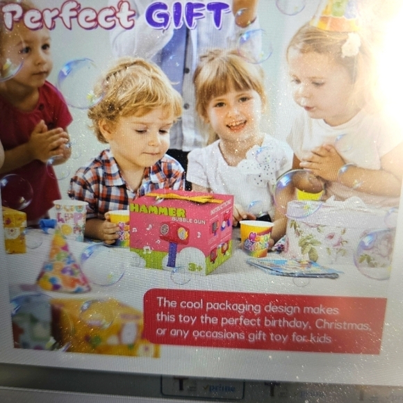 NEW/In Box Hammer Bubble Gun w 🎶. Pink/Purple - Picture 8 of 9